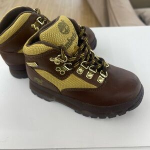 Timberland Kids Brown and Yellow Boots